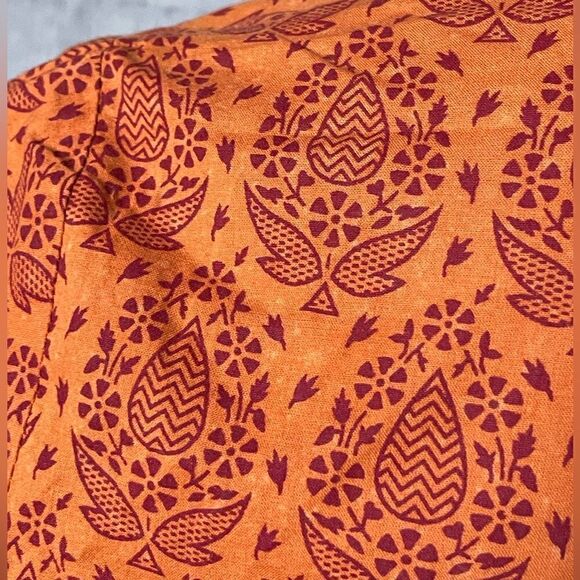 Westside Bohemian Long Orange Tunic w/ Red Designs & Sequins (Size: XS) - Picture 12 of 16